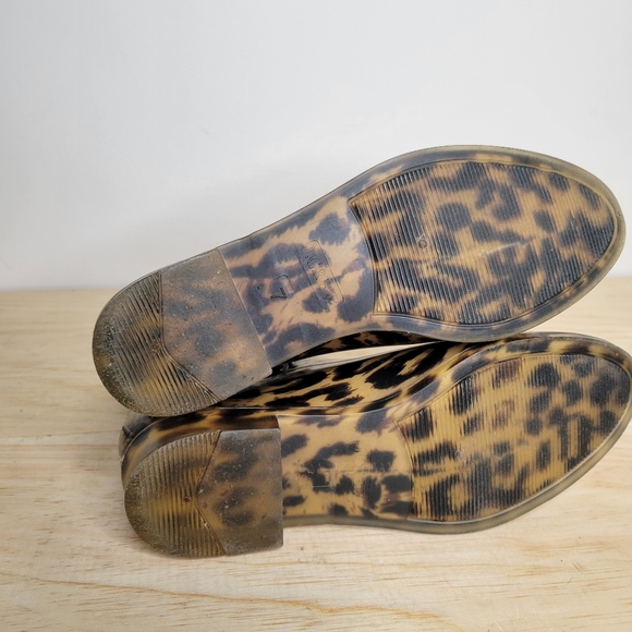 J. Crew leopard print shirt rain boots 7 - Picture 4 of 5